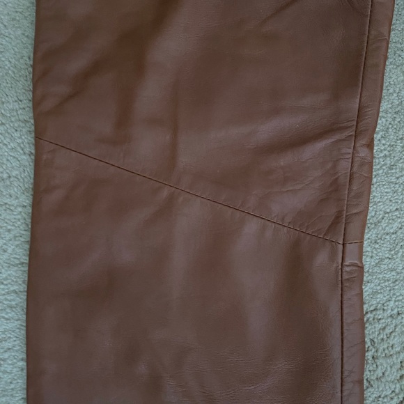 Leather Pants in Cognac colour - Picture 3 of 4